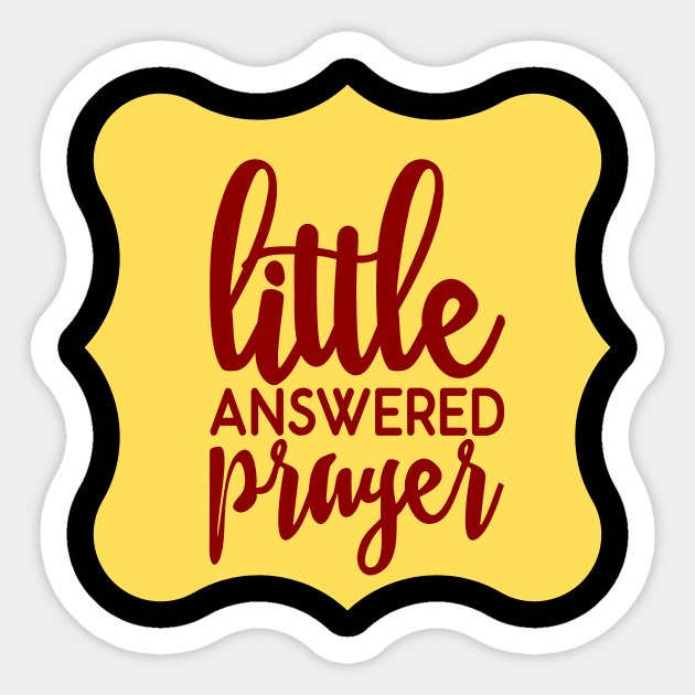 Little Answered Prayer | Cute Kids Sticker by KidsKingdom
